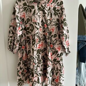 The Bettina Shirt Dress in Pink and Green